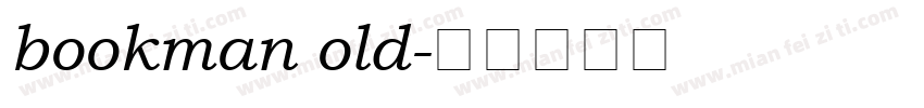 bookman old字体转换